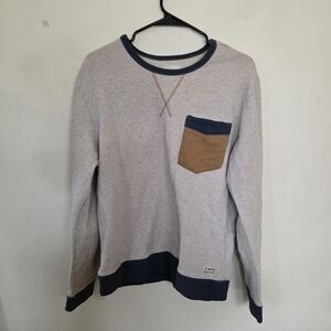 ☆Zanerobe Gray and Blue Men's Shirt with Tan Pocket☆